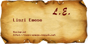 Liszi Emese névjegykártya